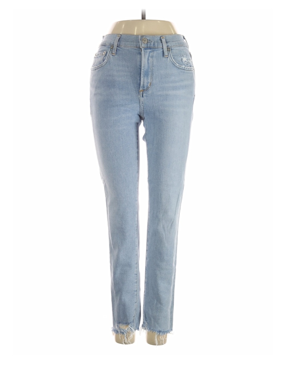 Agolde Light Wash High-Rise Skinny Jeans